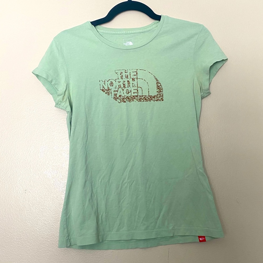 The North Face Light Green Short Sleeve Shirt Size Medium EUC